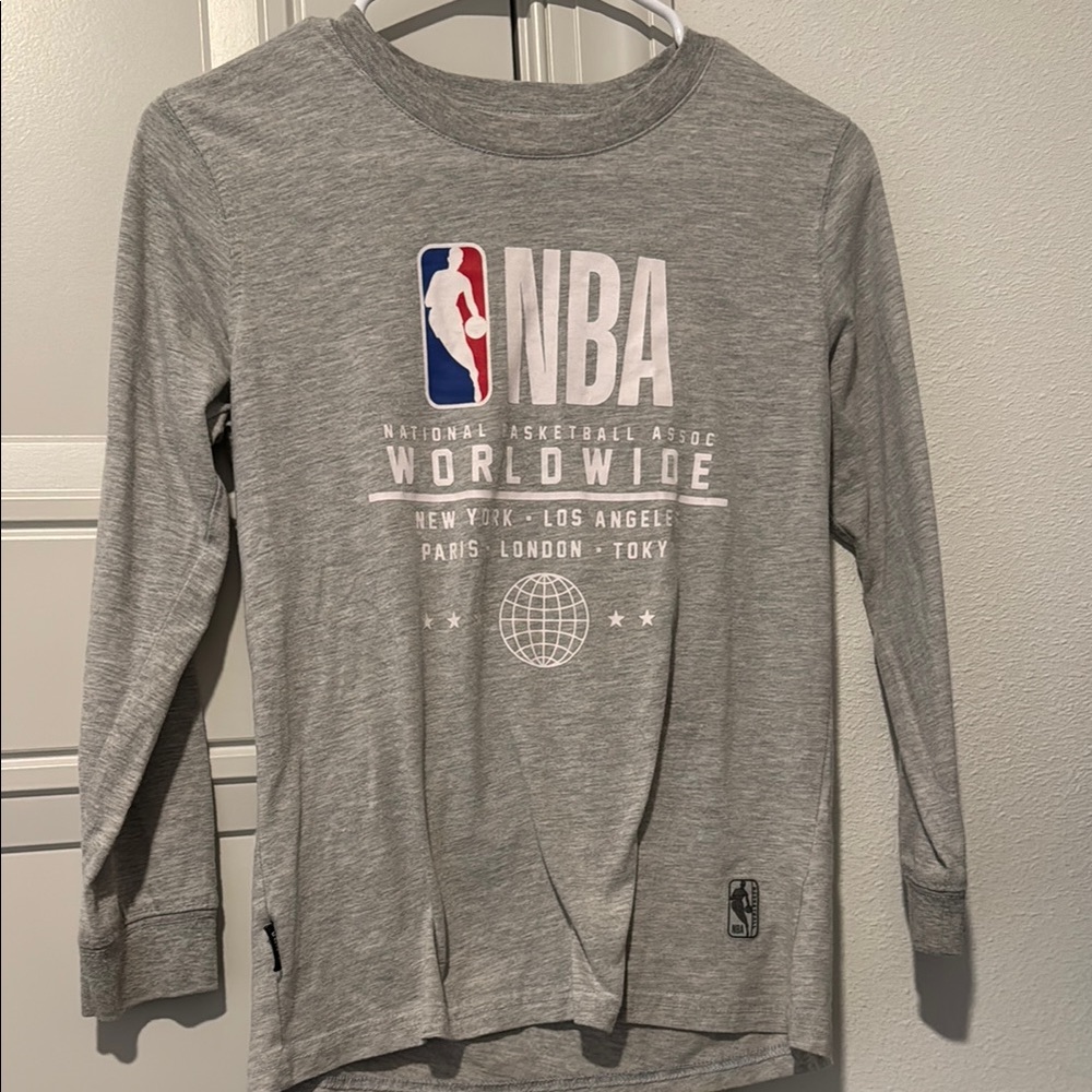 NBA Kids Gray Long Sleeve Shirt